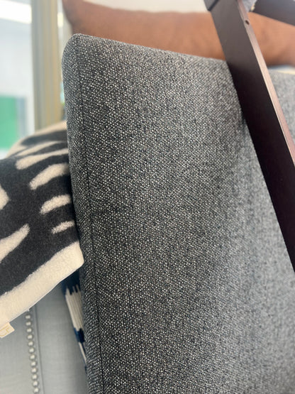 Gray Tweed Upholstered Queen Bed