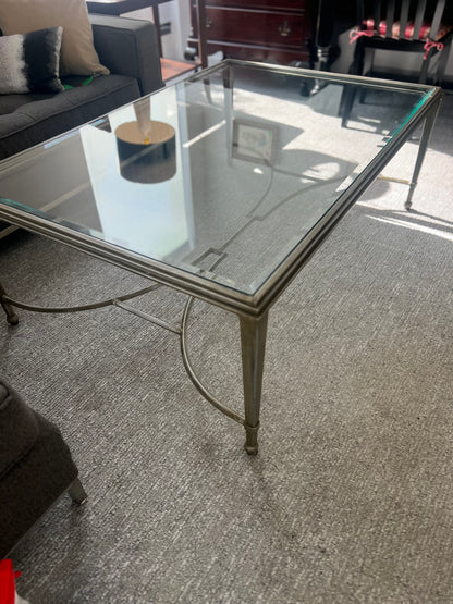 Large Glass Top Coffee Table