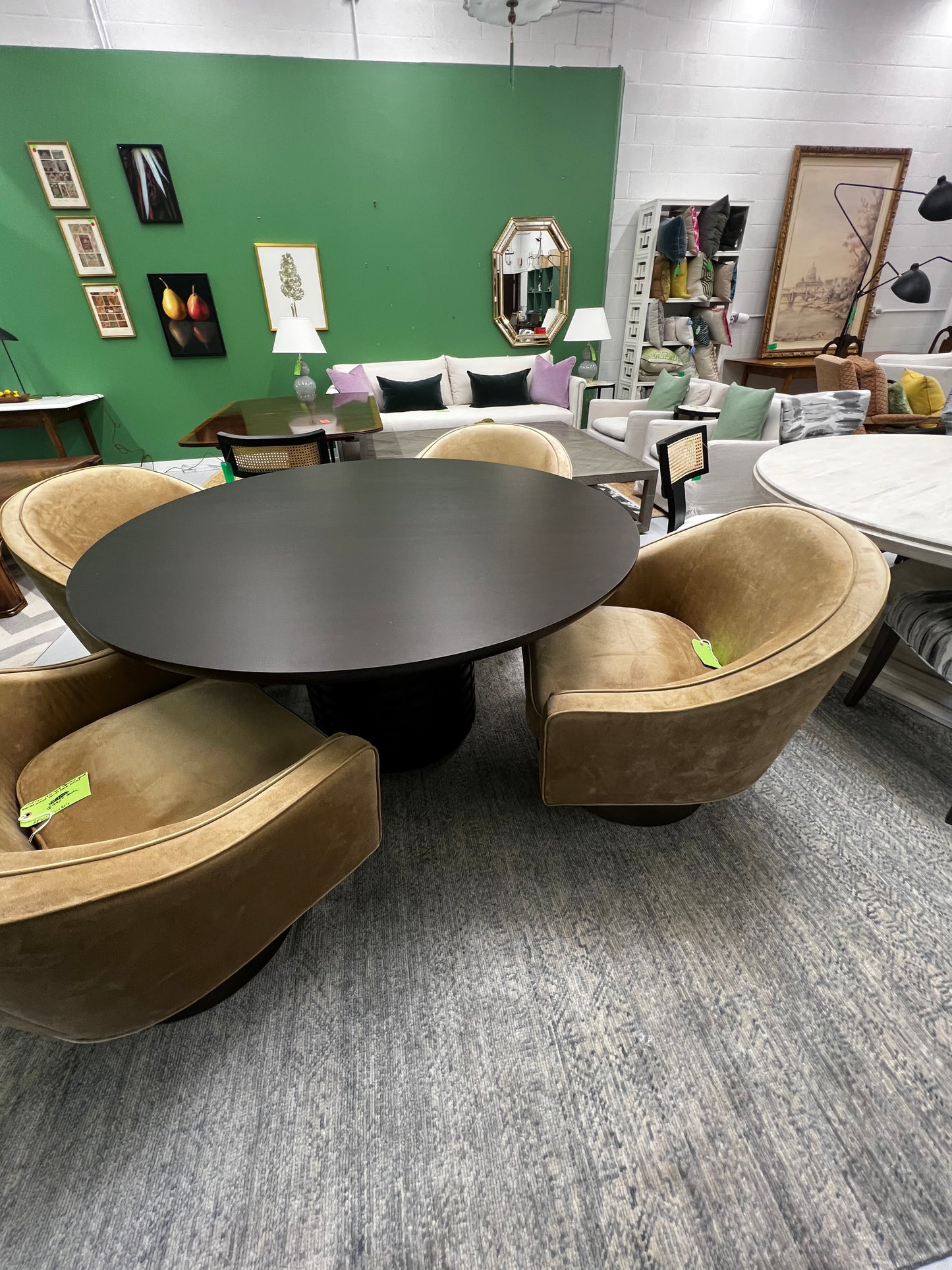 Toron 60” Round Mahogany Table Cb2