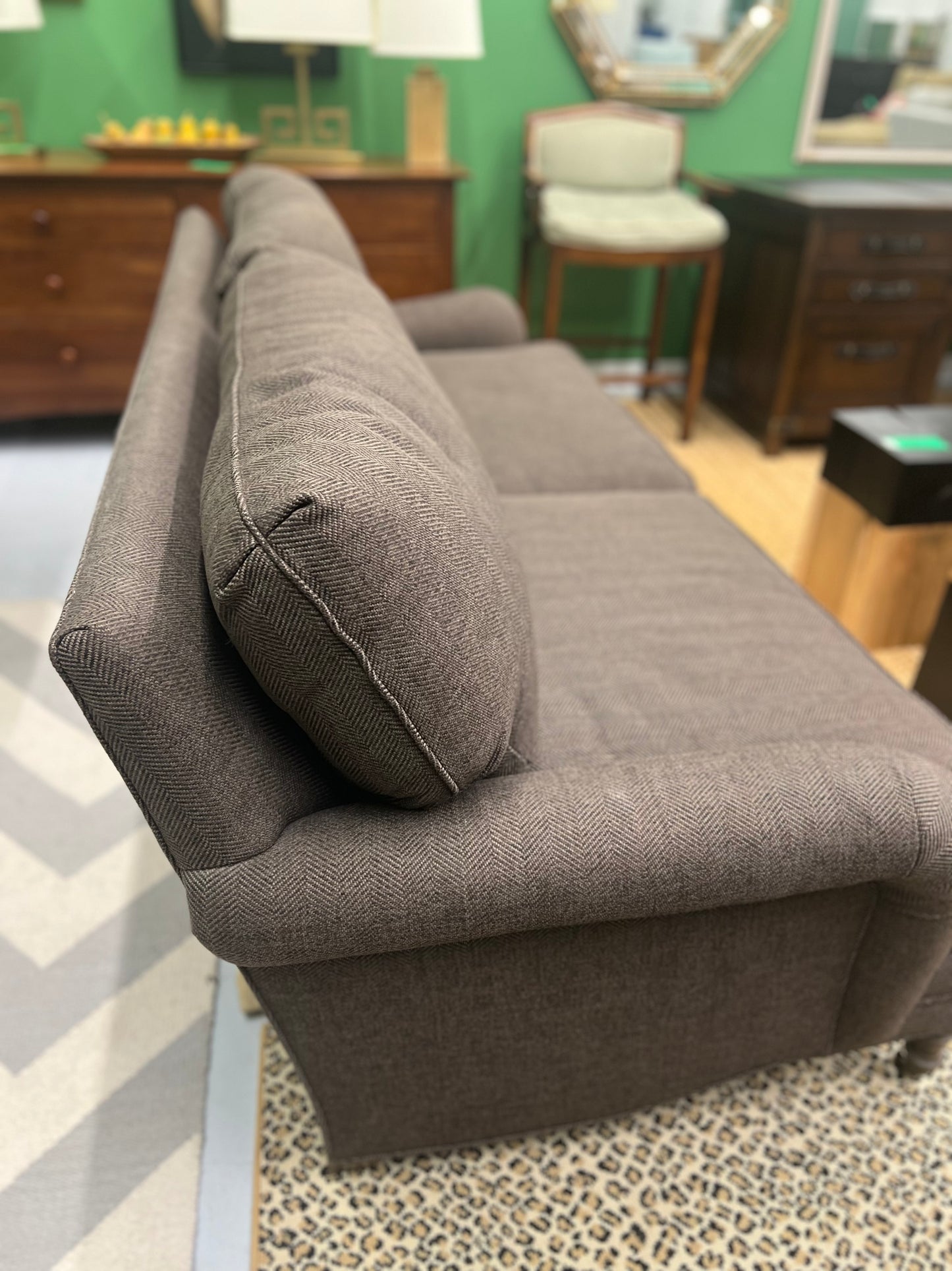 Chocolate Houndstooth Sofa