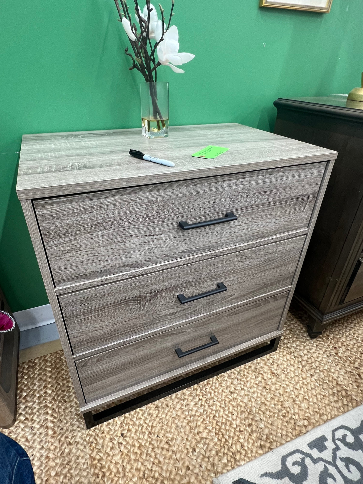 Faux Distressed Wood Small Dresser