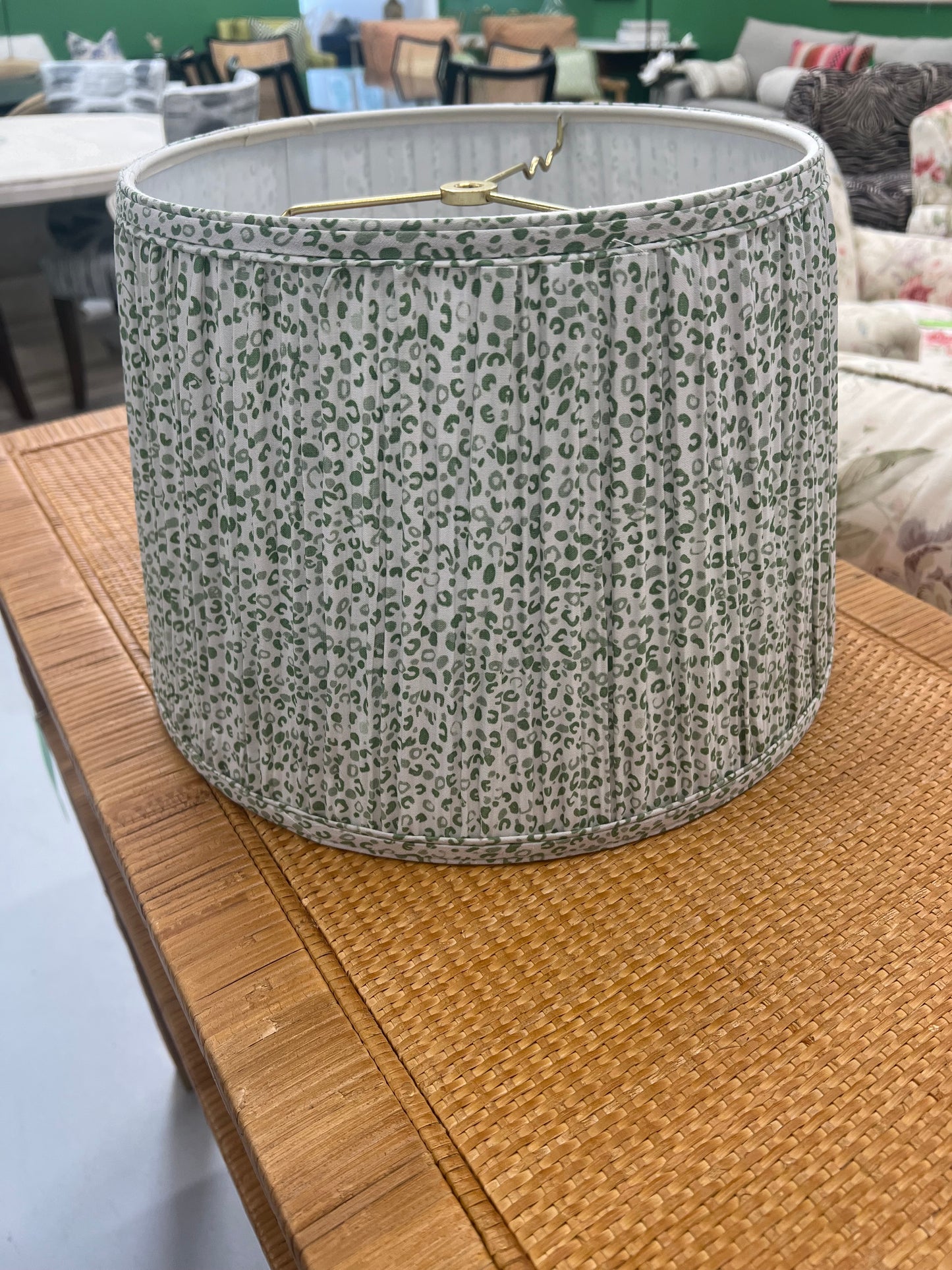 Green Snow Leopard Lamp Shade