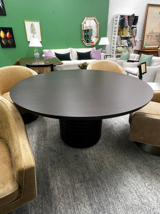 Toron 60” Round Mahogany Table Cb2