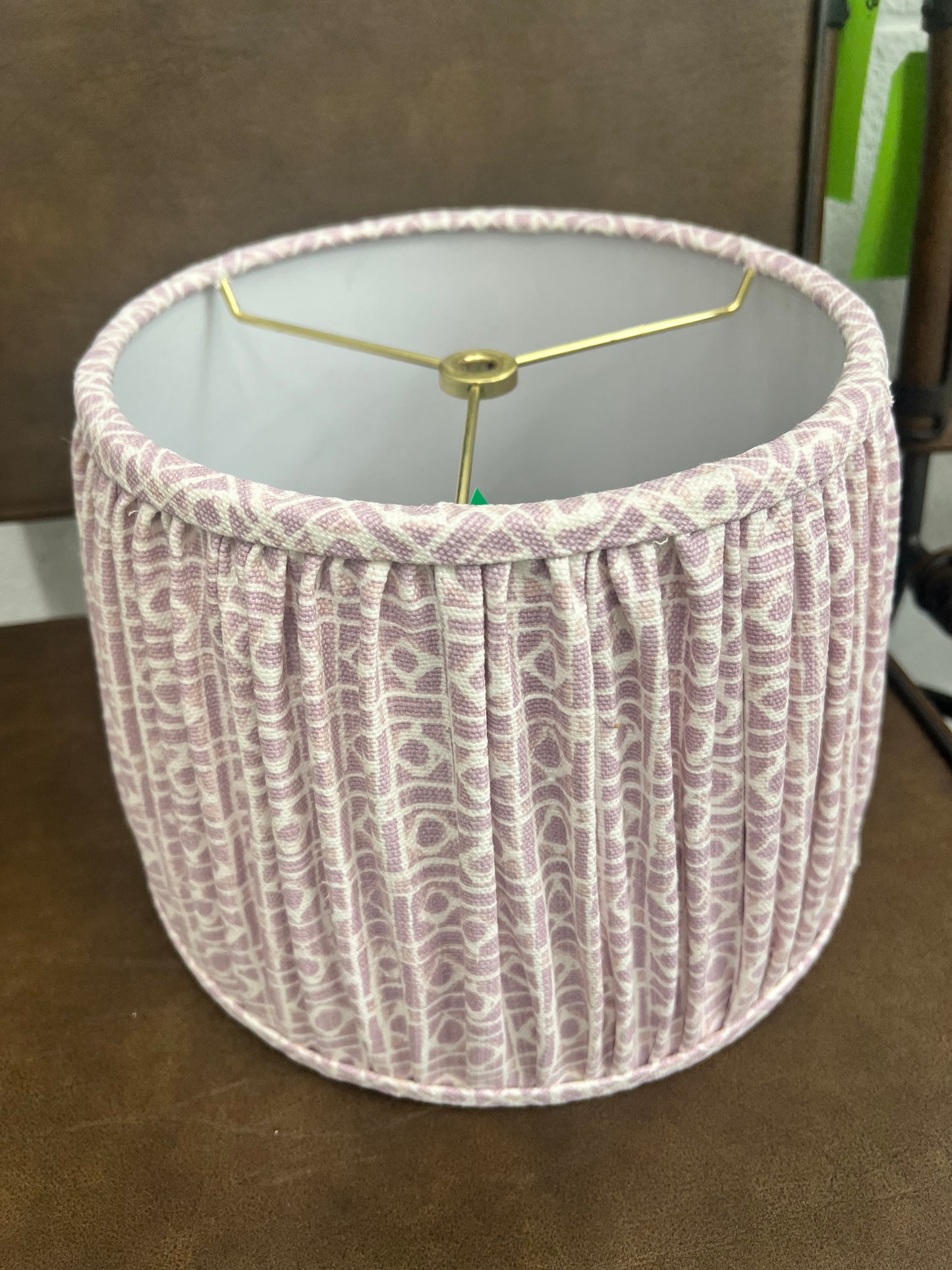 Lavender And White lamp Shade