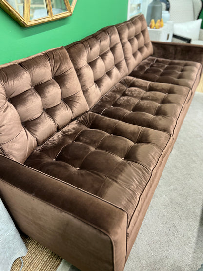 Brown Velvet Sofa