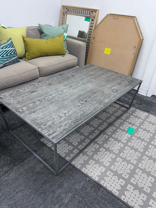 Wood And Metal Coffee Table