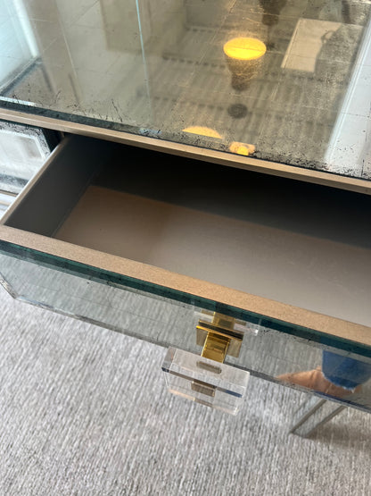 Mirrored Console With Four Drawers