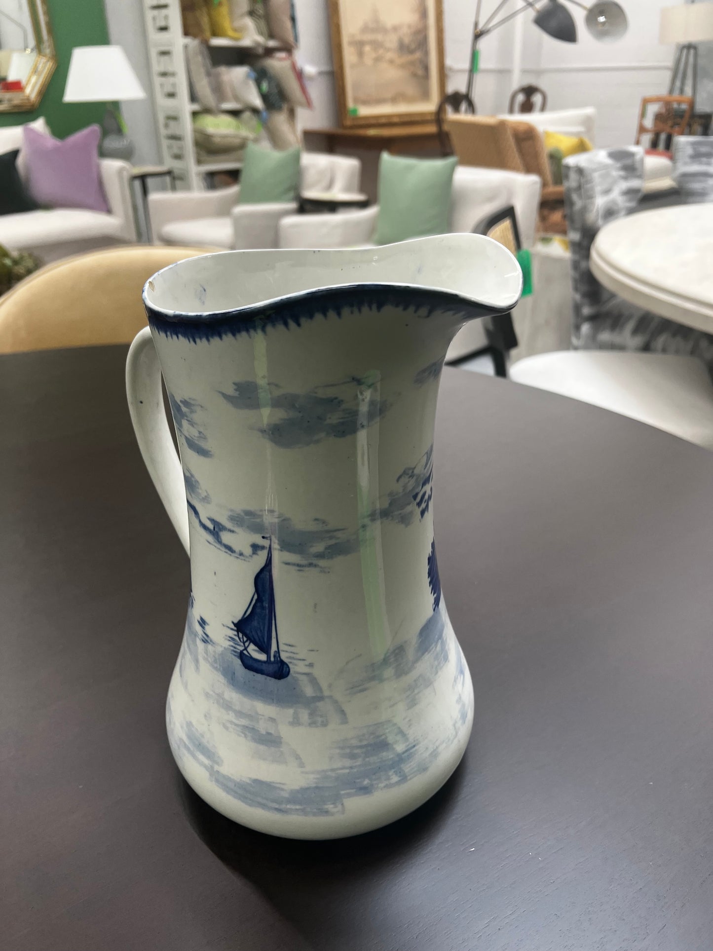 Large Jug Blue and White Delft Windmill