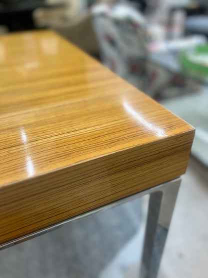 Mid Century Modern Dining Table With Chrome Legs