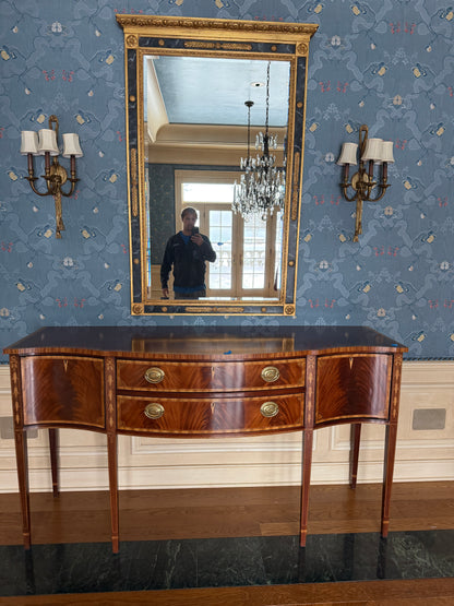 Councill Federal Style Mahogany & Satinwood Serpentine Sideboard