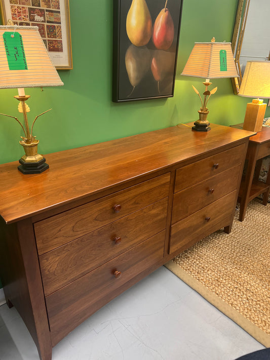 Long Ethan Allen 6 Drawer Dresser