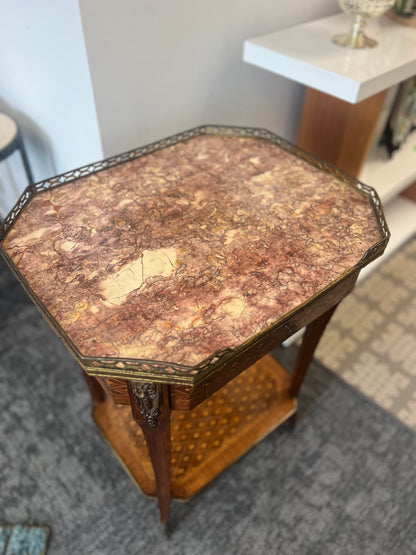 Marble Top French Louis XVI Occasional Table
