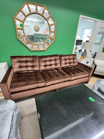 Brown Velvet Sofa