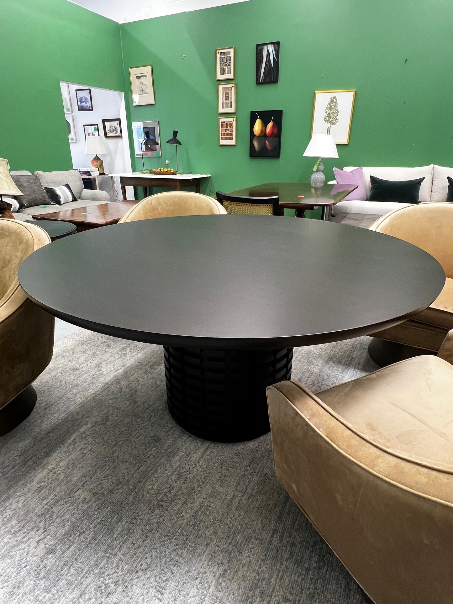 Toron 60” Round Mahogany Table Cb2