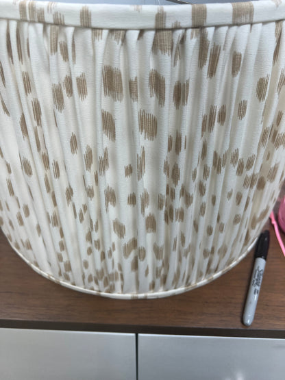 Tan Snow Leopard Print Lamp Shade
