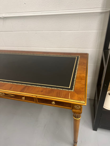 French Louis XVI Style Writing Desk With Leather Top