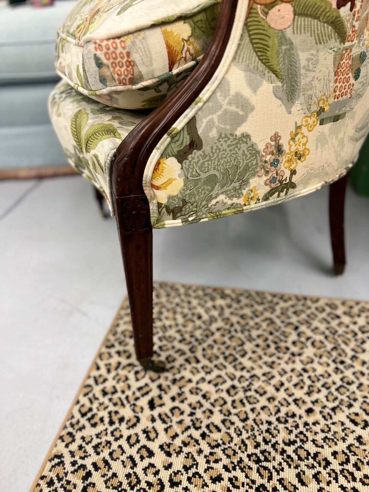 Floral Upholstered Chair