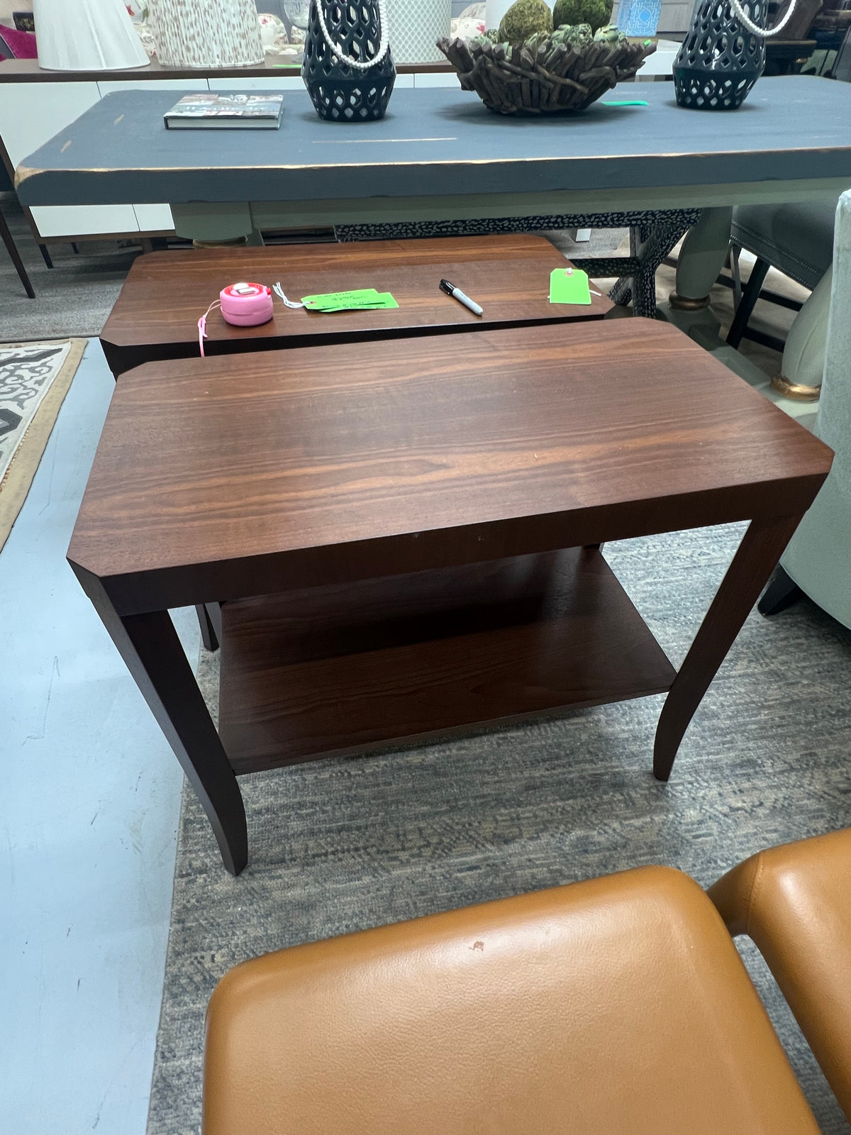 Large Wide Wood Side Table