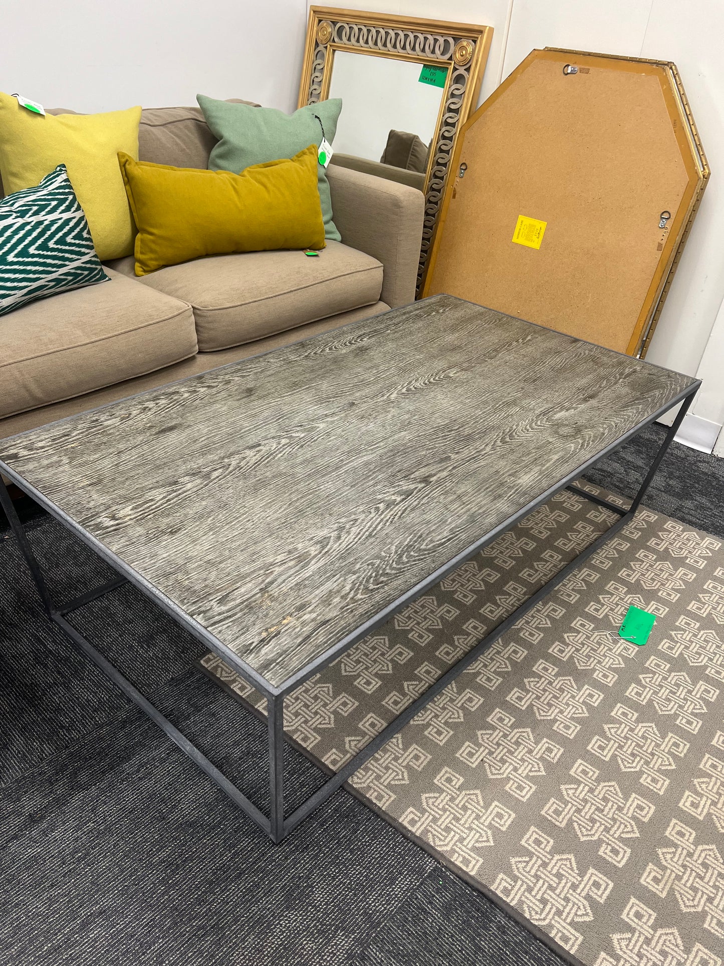 Wood And Metal Coffee Table