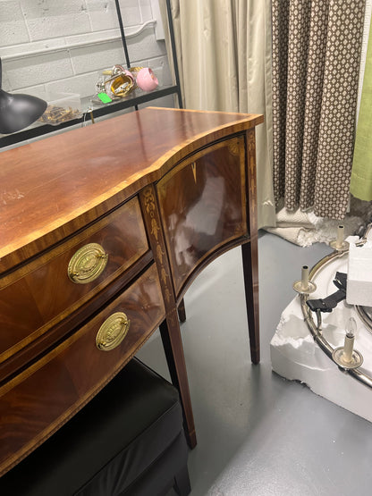 Councill Federal Style Mahogany & Satinwood Serpentine Sideboard