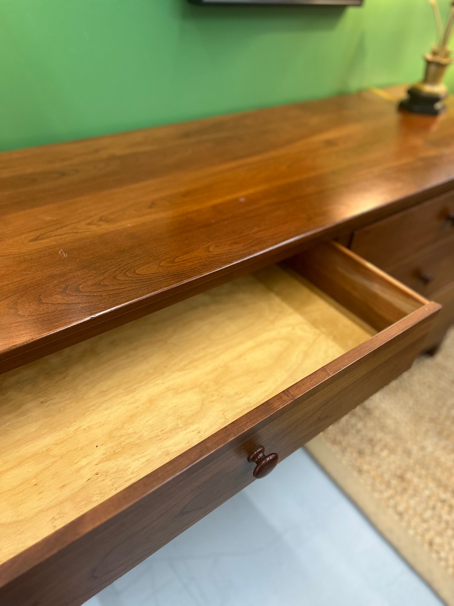Long Ethan Allen 6 Drawer Dresser