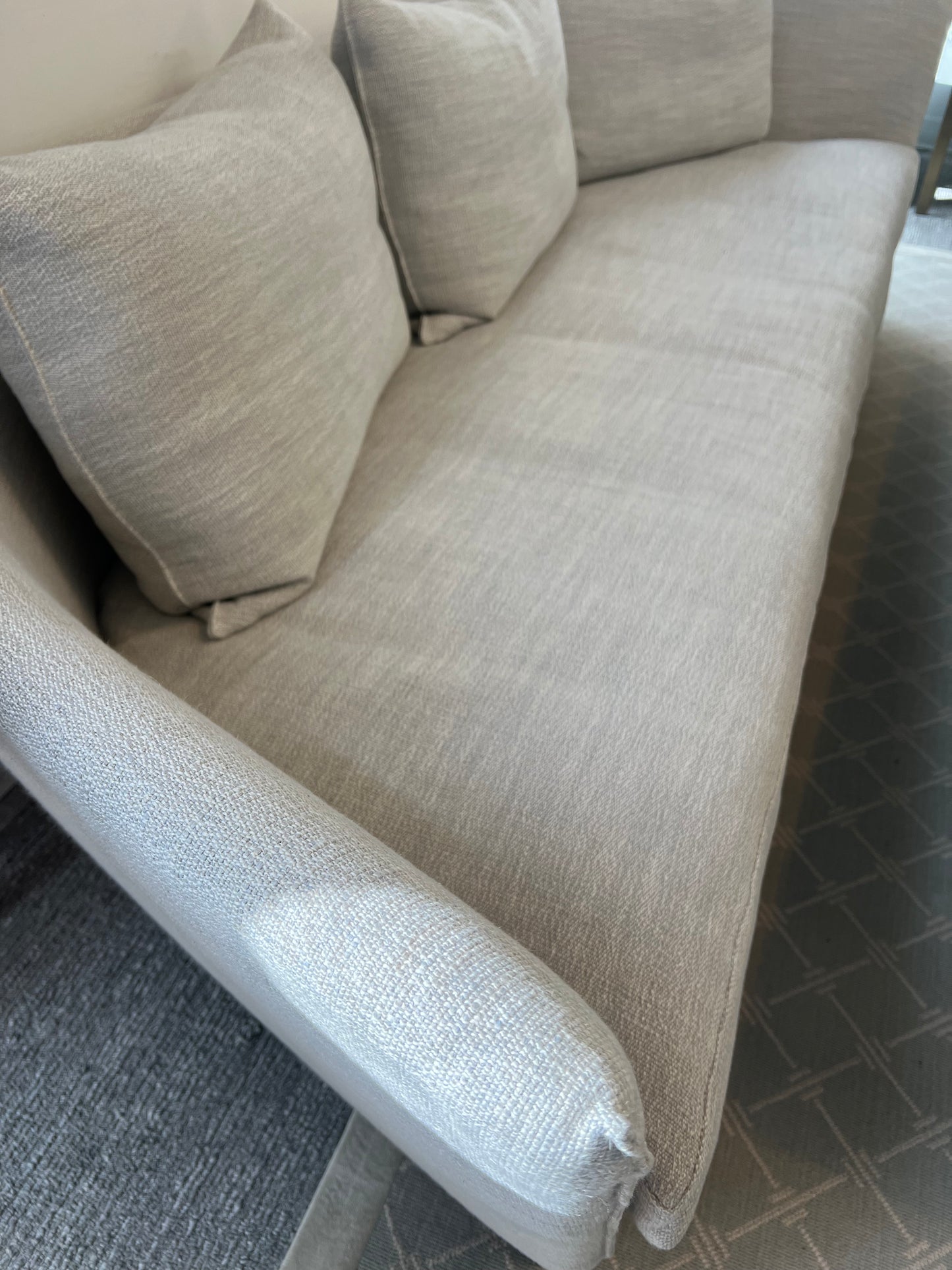 Curved Cream Sofa