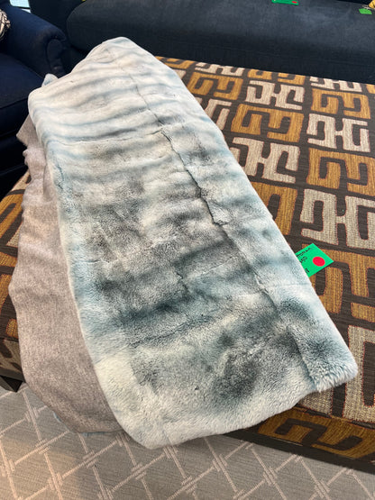 Blue Faux Fur Blanket