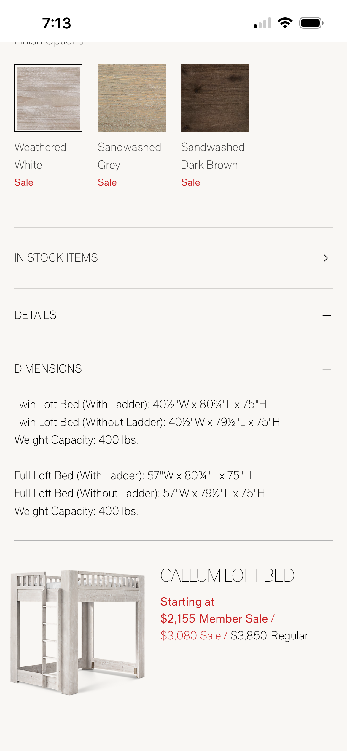 Restoration Hardware Full On Full Bunk Bed