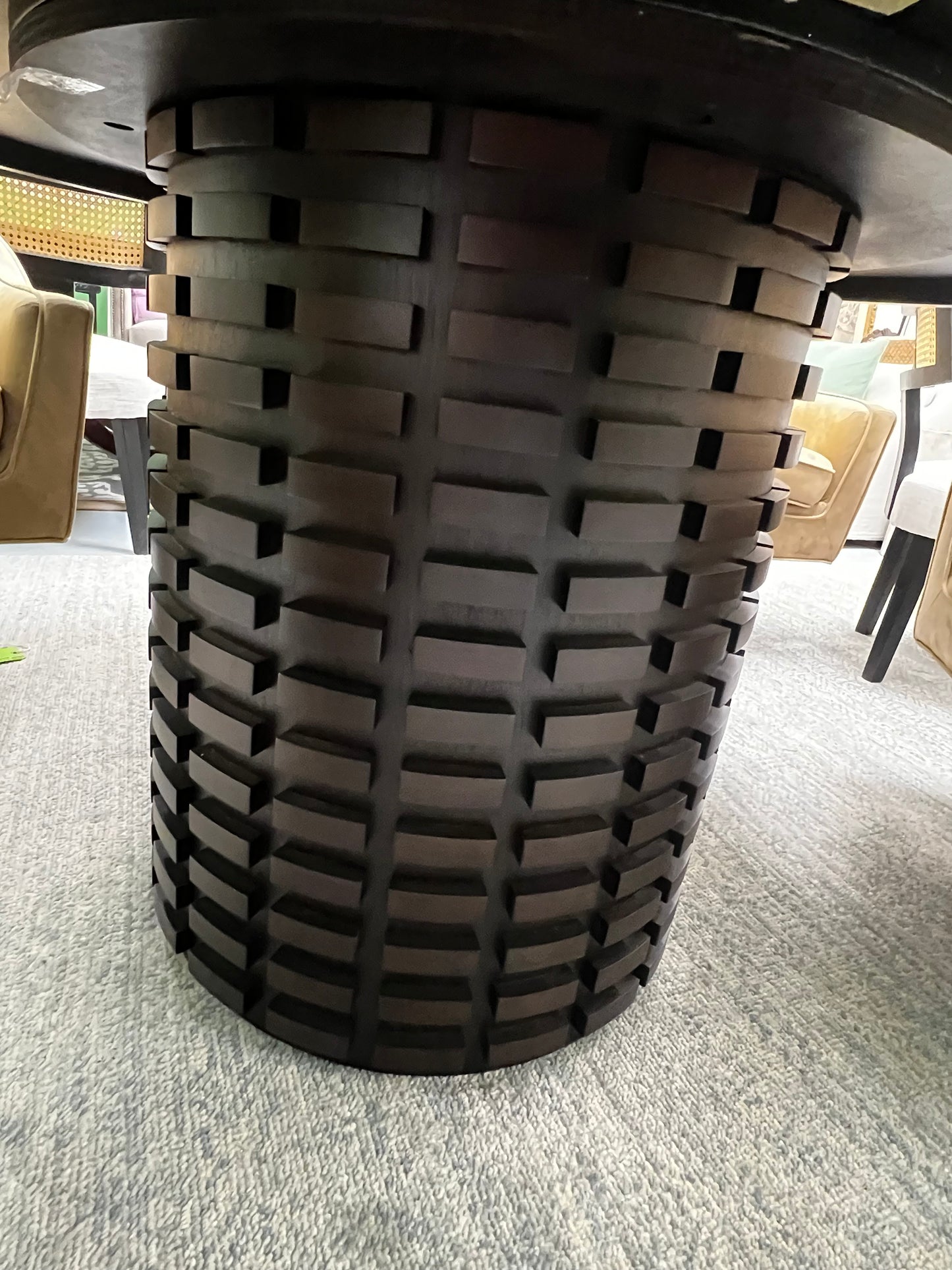 Toron 60” Round Mahogany Table Cb2