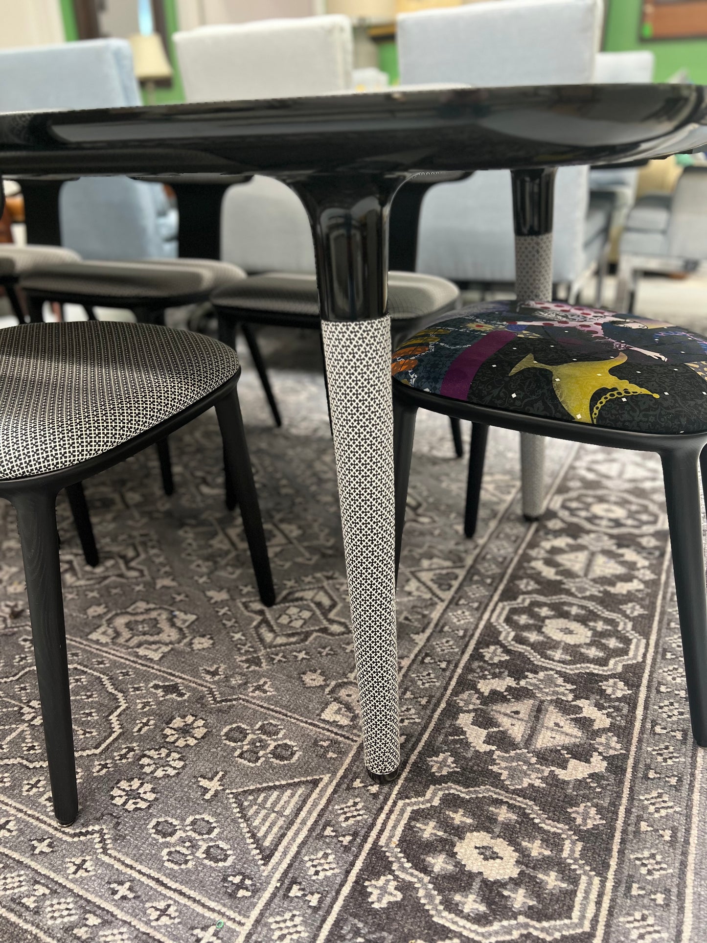 Custom Dining Table And Eight Chairs