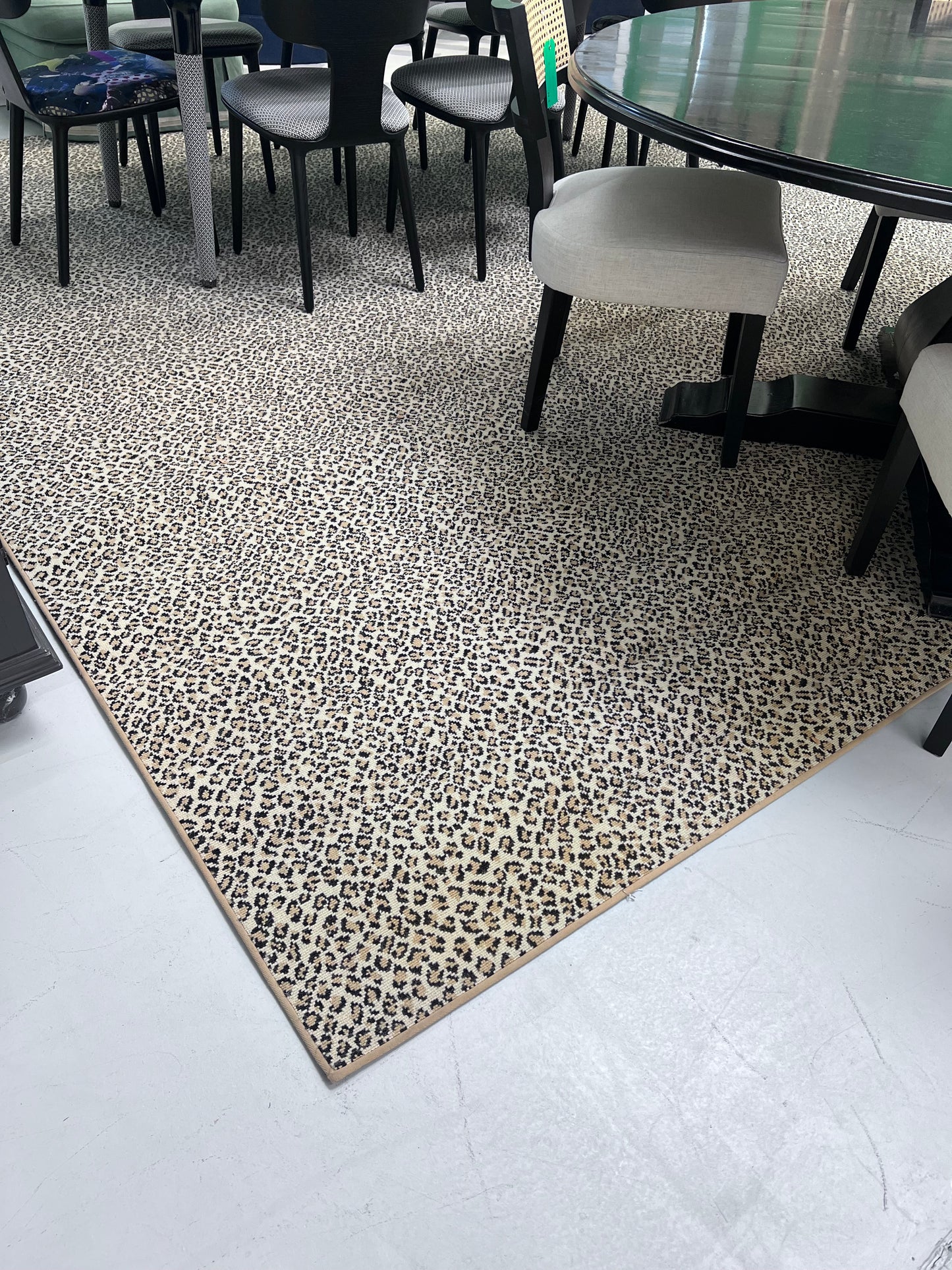 Stark Leopard Print Wool Rug