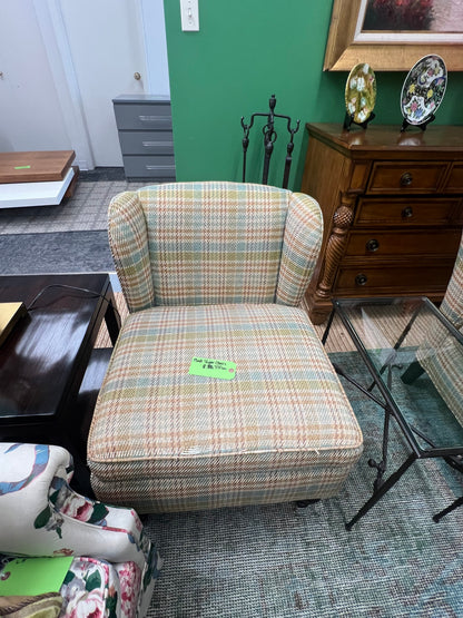 Plaid Slipper Chair