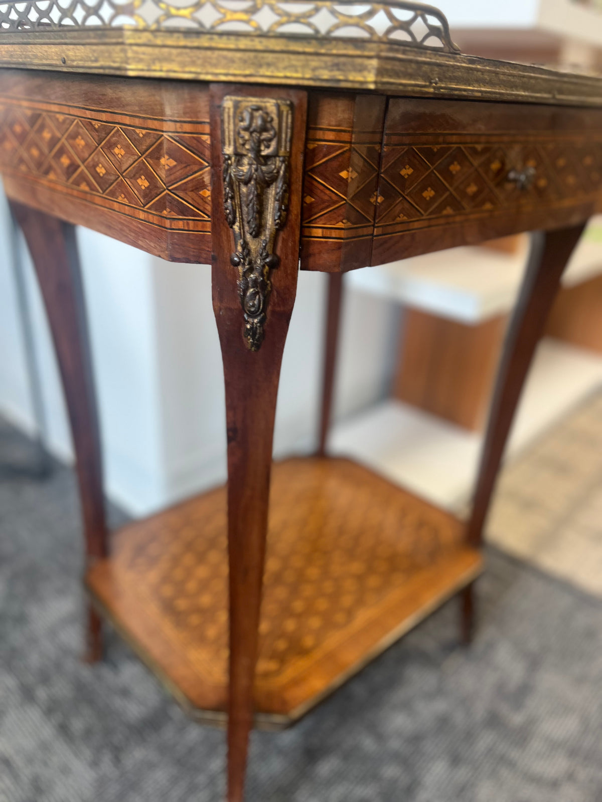 Marble Top French Louis XVI Occasional Table