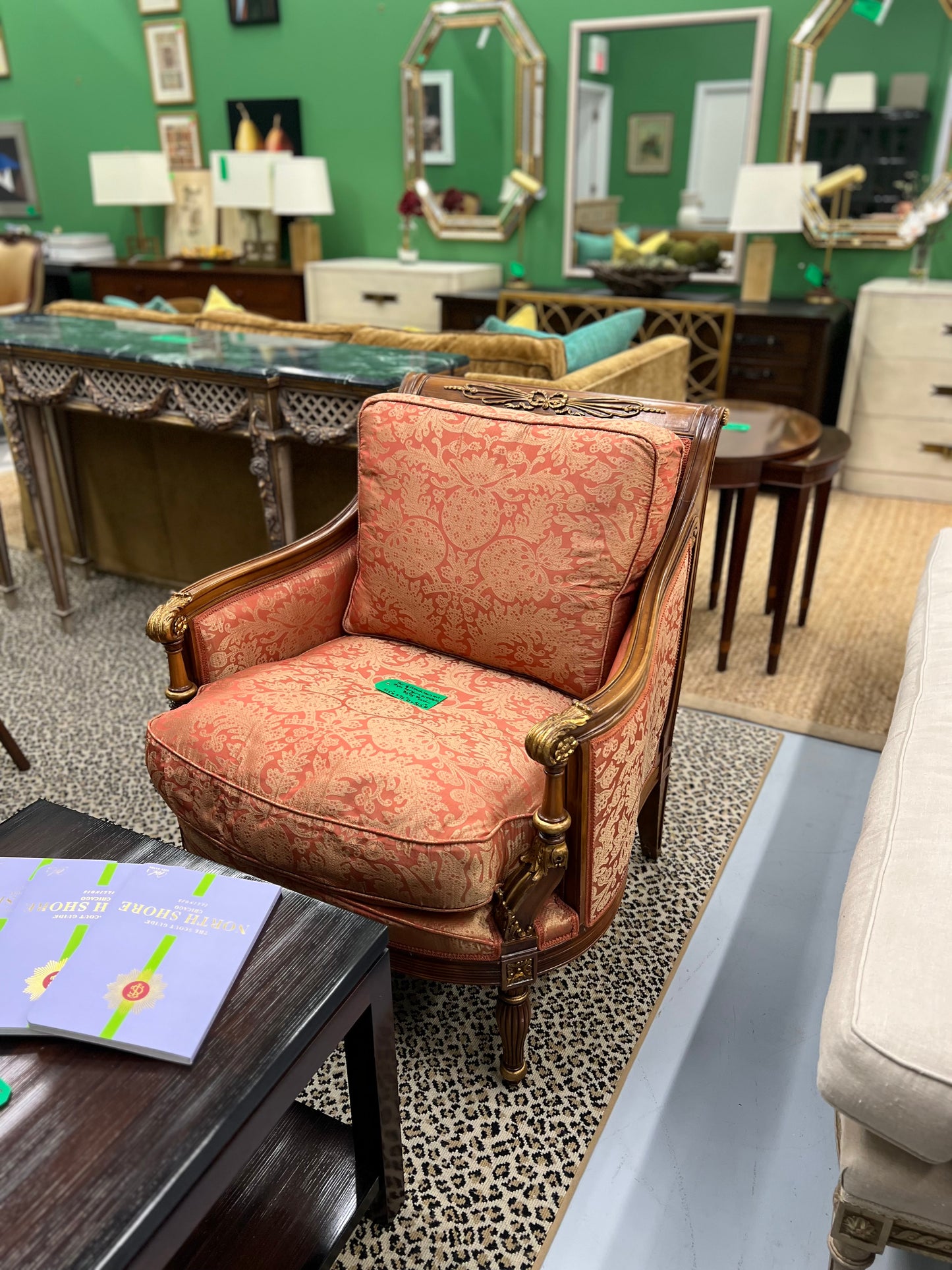 French Louis XVI Style Bergere Chair