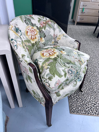 Floral Upholstered Chair