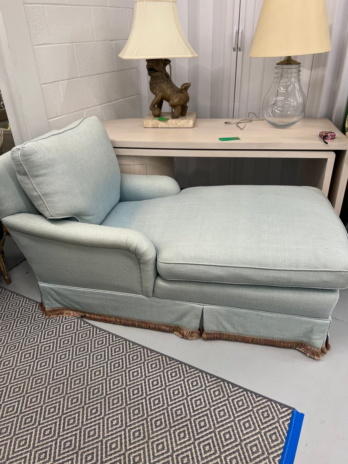Light Blue Chaise Lounge