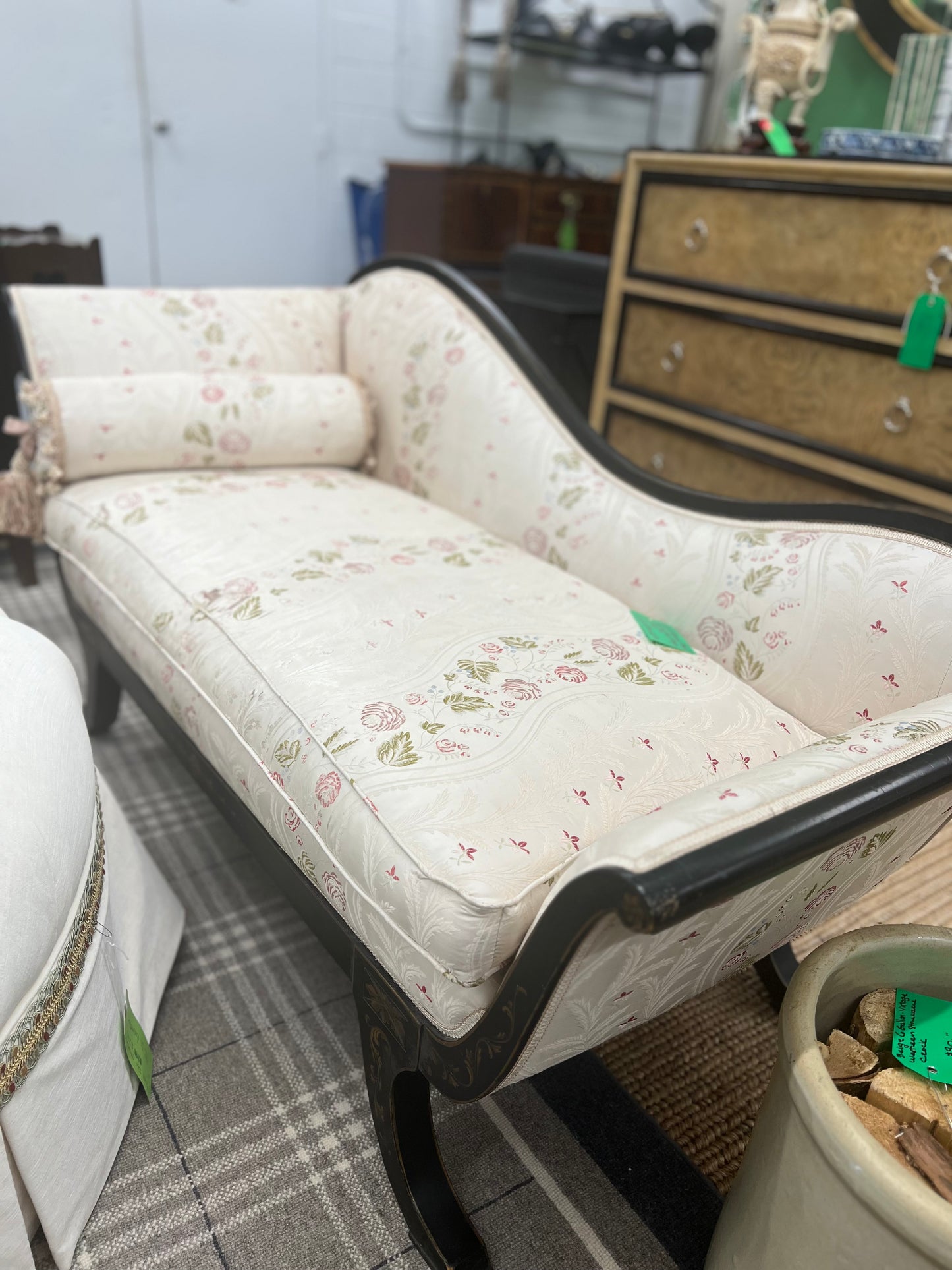 Mid 20th Century Empire Revival Chaise Lounge