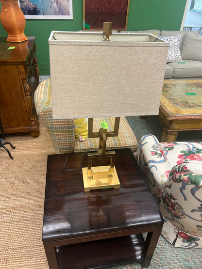 Antique Brass Square Link Lamp