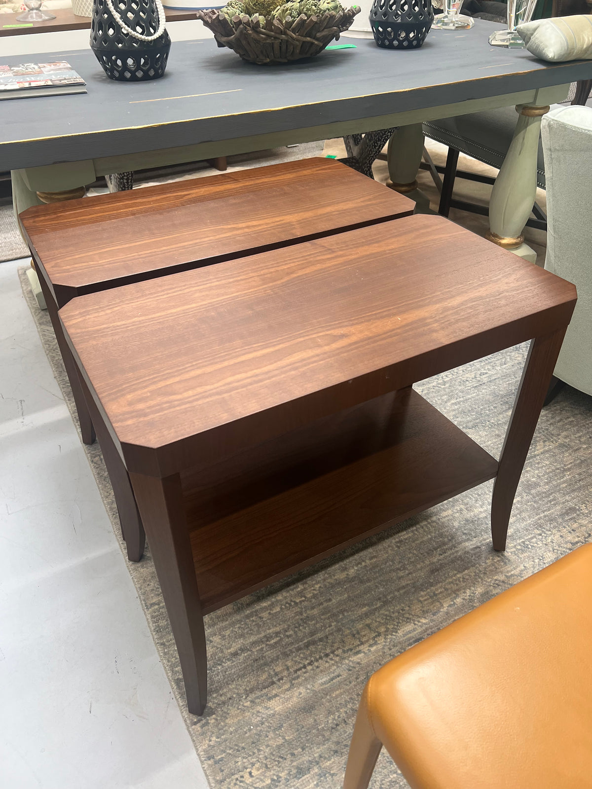 Large Wide Wood Side Table
