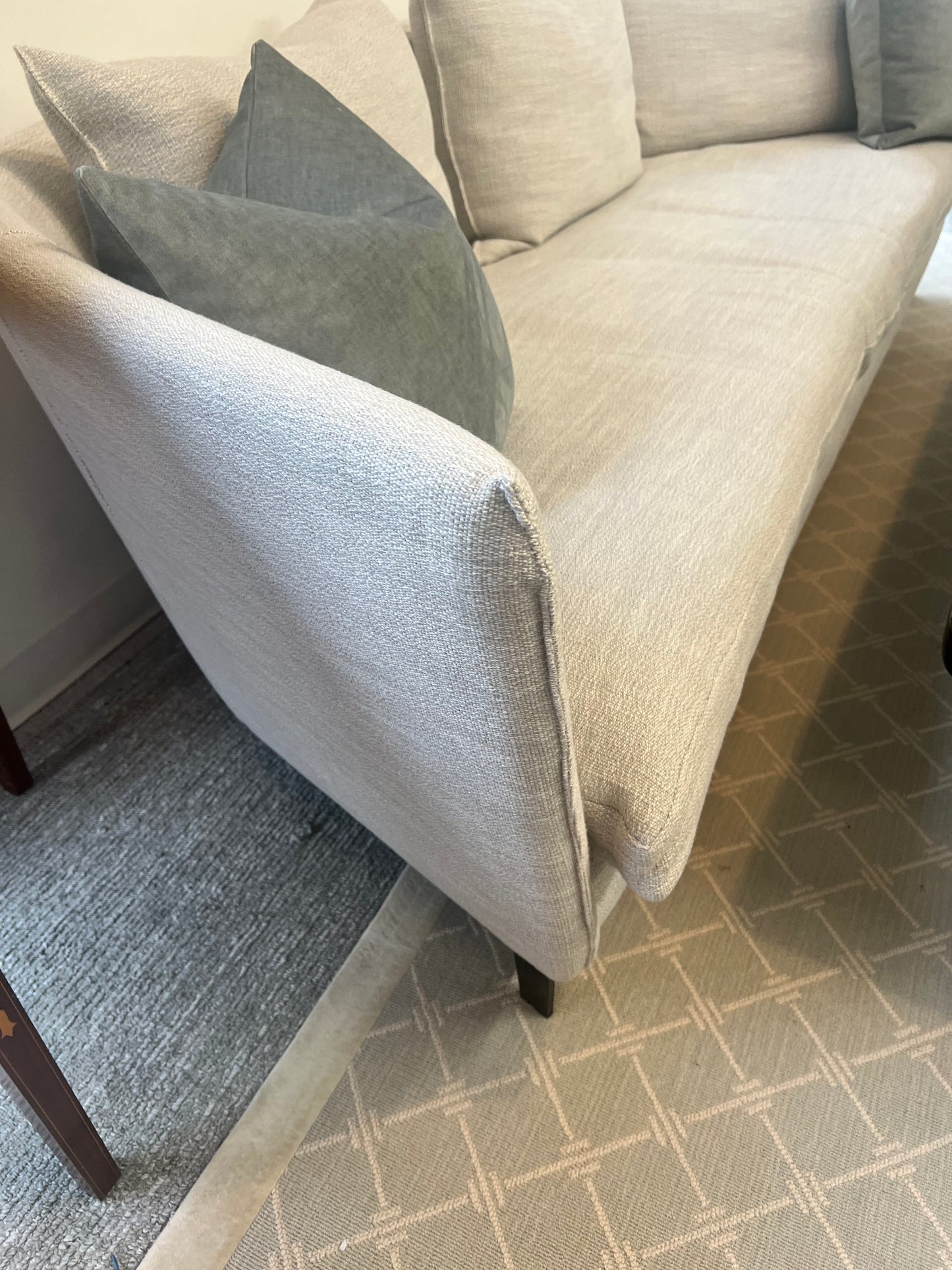 Curved Cream Sofa