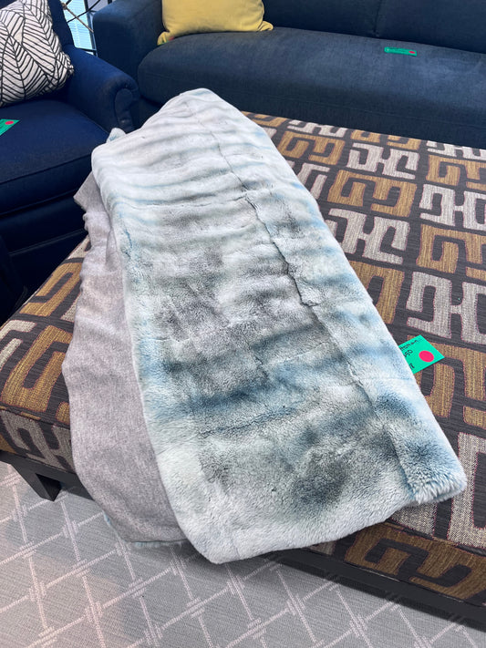 Blue Faux Fur Blanket