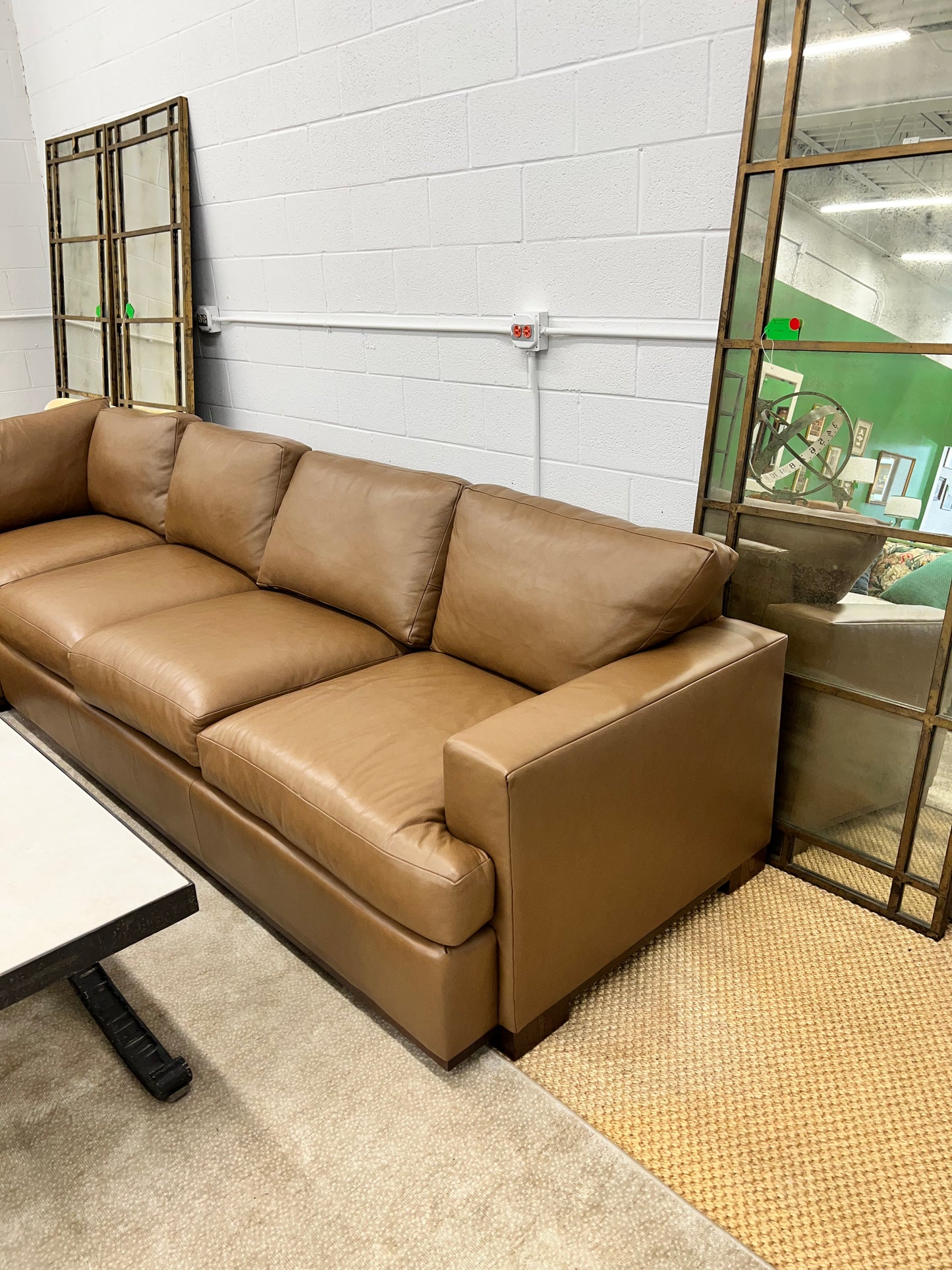 Hickory Chair Leather Sofa