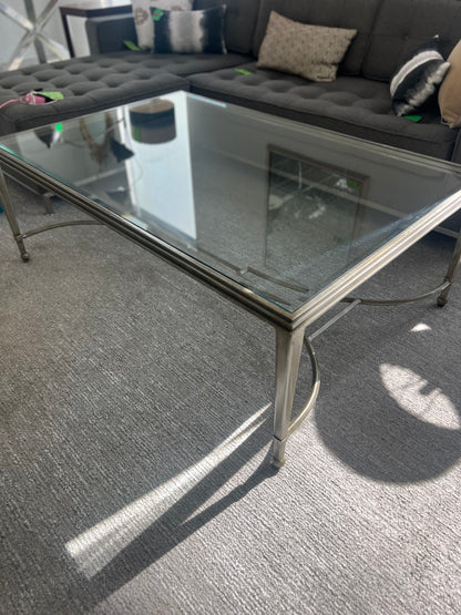 Large Glass Top Coffee Table