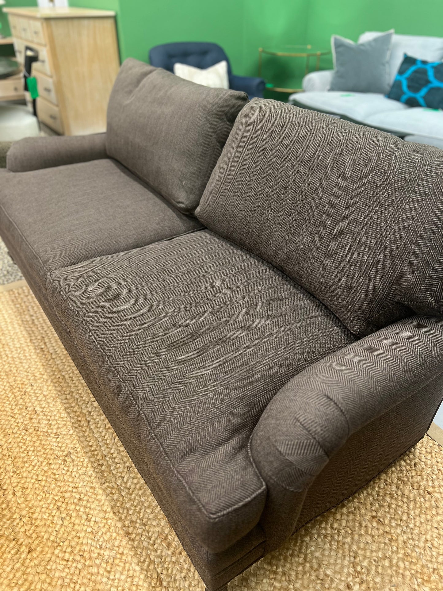 Chocolate Houndstooth Sofa