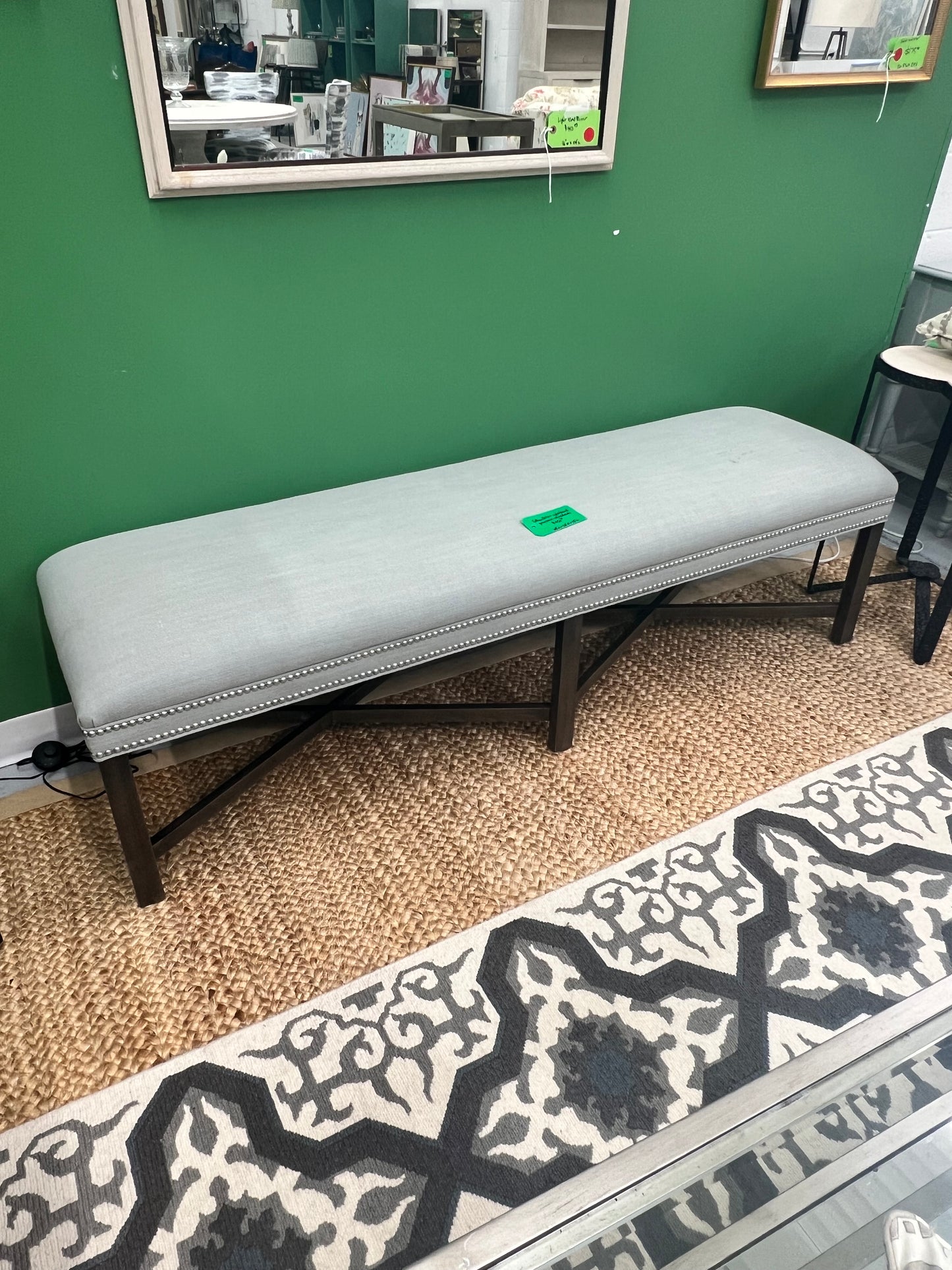Ethan Allen Gray Bench