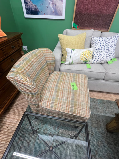 Plaid Slipper Chair