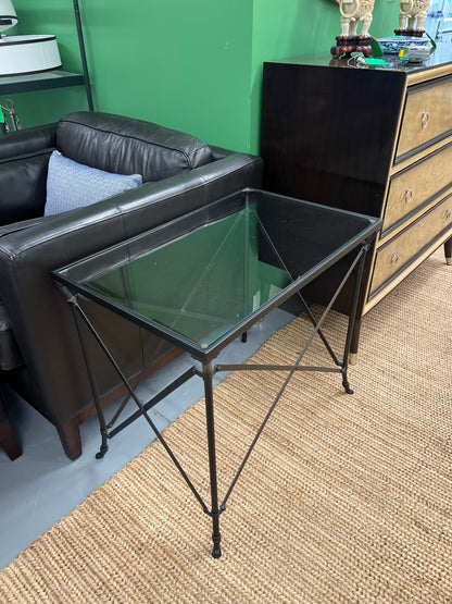Glass Top Side Table