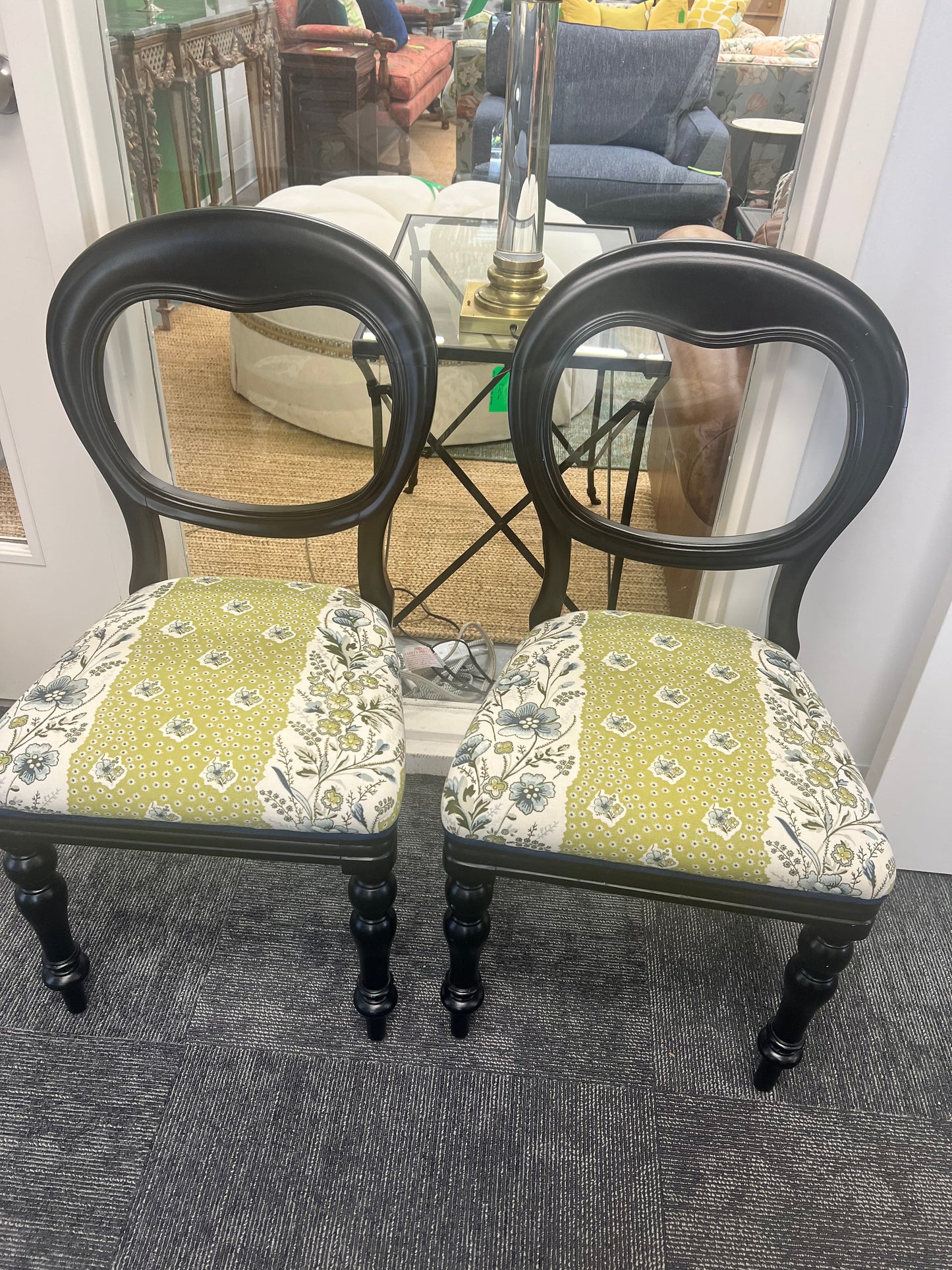 Victorian Balloon Back Chair With Tilton-Febwick Fabric