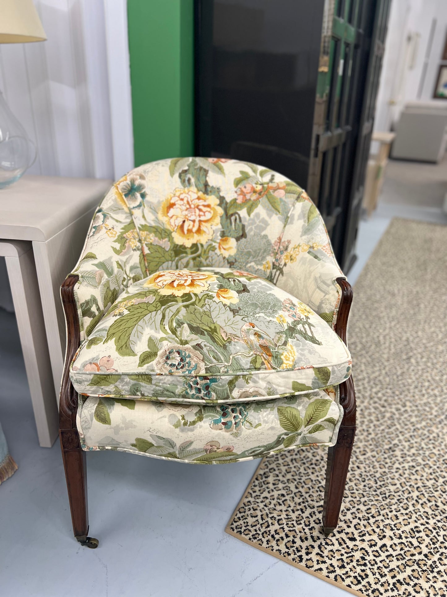 Floral Upholstered Chair