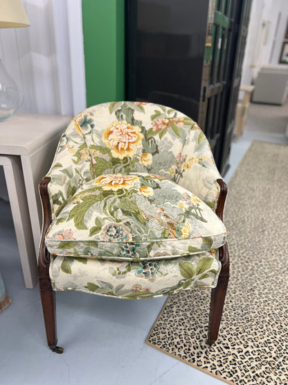 Floral Upholstered Chair